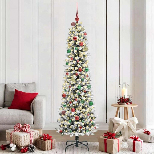 Mākslīgāziemassvētkueglīte Balts 210Cm Pvc Vidaxl