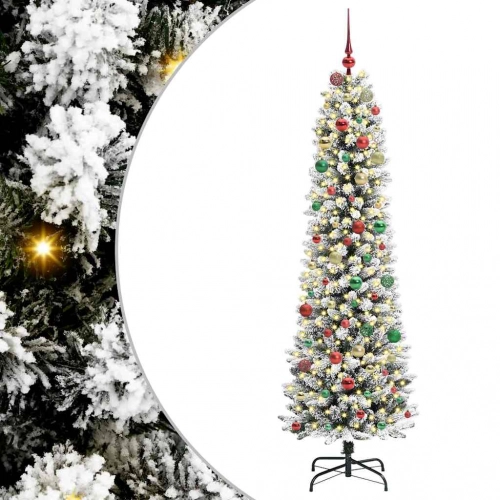 Mākslīgāziemassvētkueglīte Balts 210Cm Pvc Vidaxl