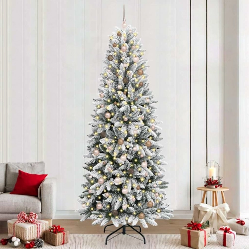 Mākslīgāziemassvētkueglīte Balts 93 X 93 X 240 Cm Pvc Vidaxl