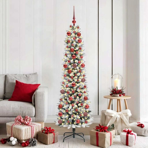 Mākslīgāziemassvētkueglīte With Leds Balts 180Cm Pvc Vidaxl