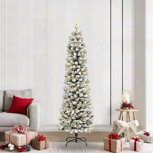 Mākslīgāziemassvētkueglīte With Leds Balts 210Cm Pvc Vidaxl