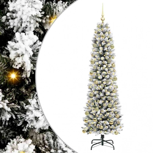 Mākslīgāziemassvētkueglīte With Leds Balts 210Cm Pvc Vidaxl