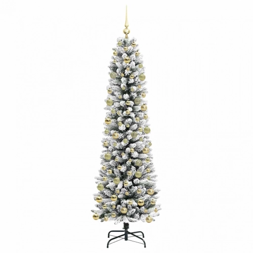 Mākslīgāziemassvētkueglīte With Leds Balts 210Cm Pvc Vidaxl