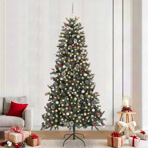 Mākslīgāziemassvētkueglīte Zaļa 129.5 X 129.5 X 240 Cm Pvc Vidaxl