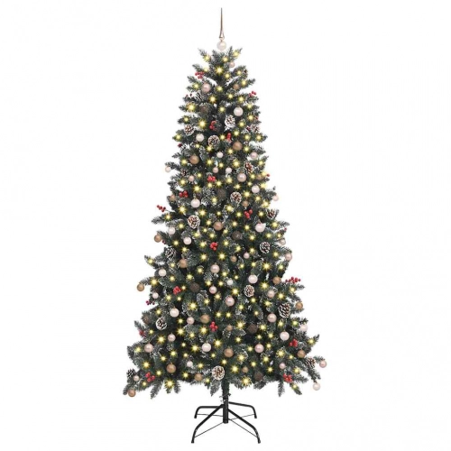Mākslīgāziemassvētkueglīte Zaļa 129.5 X 129.5 X 240 Cm Pvc Vidaxl