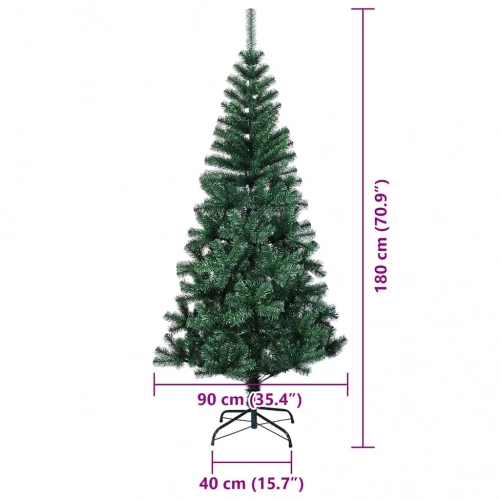 Mākslīgāziemassvētkueglīte Zaļa 180Cm Pvc Vidaxl