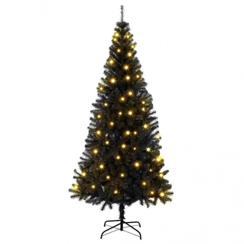Mākslīgie Ziemassvētku Koki Melna 180 Cm Pvc Vidaxl