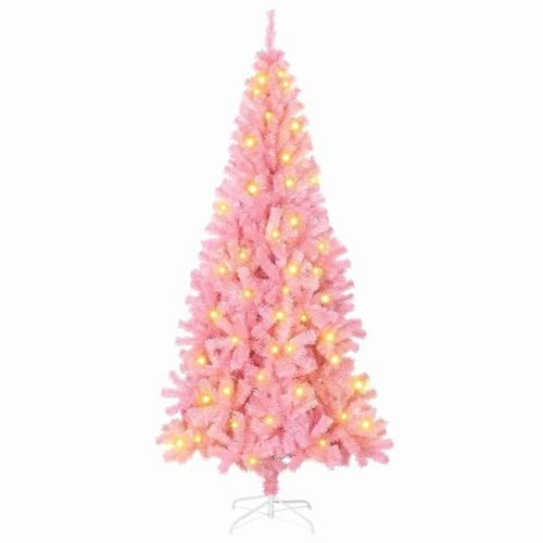 Mākslīgie Ziemassvētku Koki Rozā 180 Cm Pvc Vidaxl