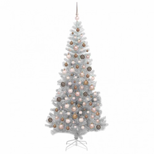 Mākslīgie Ziemassvētku Koki Su 300 Led Sudraba 180 Cm Pet Vidaxl
