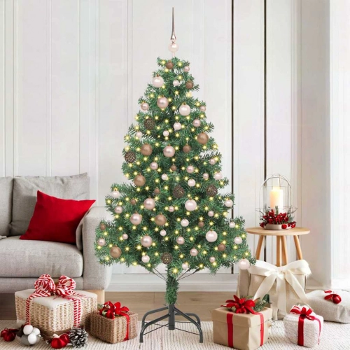 Mākslīgie Ziemassvētku Koki Su 300 Led Zaļa 180 Cm Pvc Vidaxl