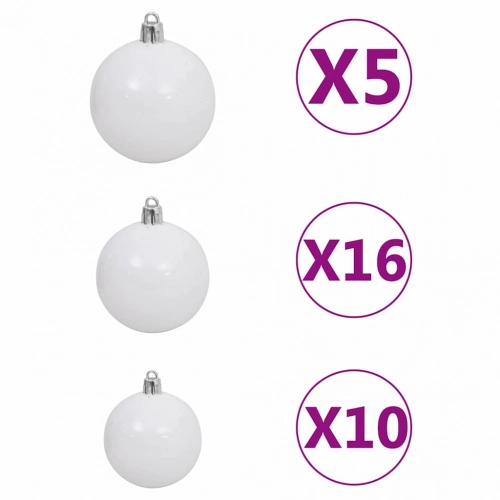 Mākslīgie Ziemassvētku Koki Sudraba 180 Cm Pet Vidaxl