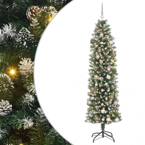 Mākslīgs Slaids Ziemassvētku Koks Su 300 Led Zaļa 210 Cm Vidaxl