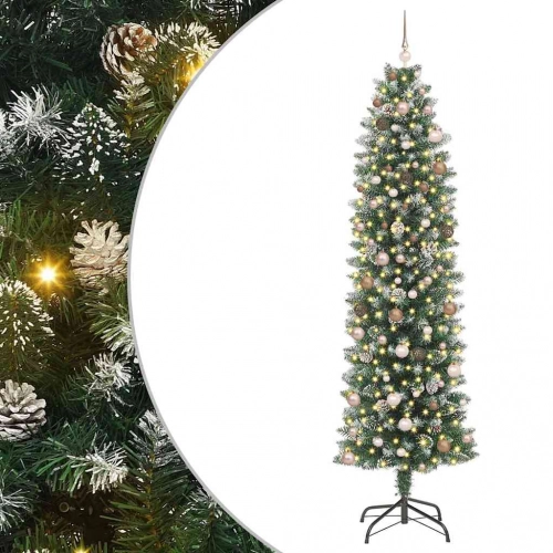 Mākslīgs Slaids Ziemassvētku Koks Su 300 Led Zaļa 240 Cm Vidaxl