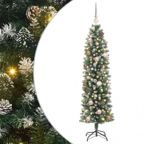 Mākslīgs Slaids Ziemassvētku Koks Zaļa 150 Cm Vidaxl