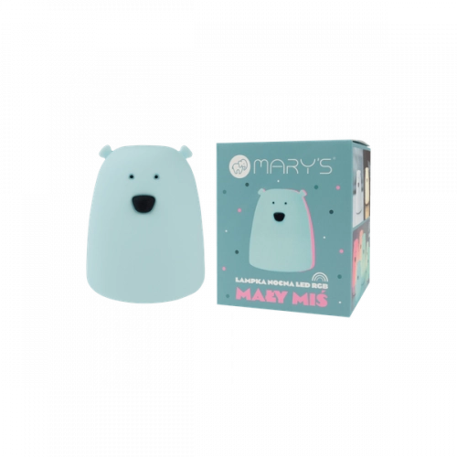 MARY'S Lampka Led Miś Mały Niebieski Rgb+ww /nb