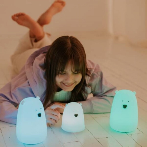 MARY'S Lampka Led Miś Mały Niebieski Rgb+ww /nb