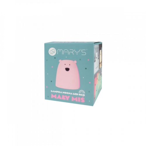 MARY'S Lampka Led Miś Mały Różowy Rgb+ww /nb