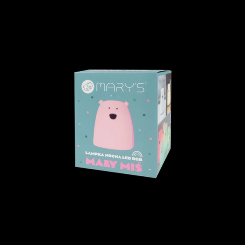 MARY'S Lampka Led Miś Mały Różowy Rgb+ww /nb