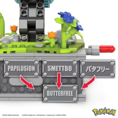MEGA Pokemon - Kolekcjonerski Butterfree do zbudowania Klocki konstrukcyjne 582 elem. HKT22