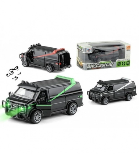 Metāla auto (inerce, atver.durvis, skaņa, gaisma) 12 cm dažādas HW23001337