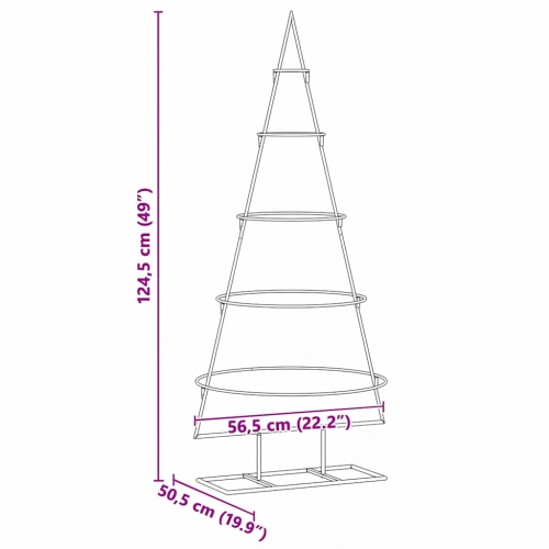 Metāla Ziemassvētku Koks Zelts 125 Cm Pulverkrāsots Tērauds Vidaxl