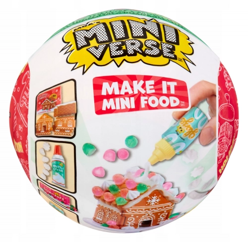 MGA'S MINIVERSE Make It Mini Diner svētku ēdiens Ziemassvētku bumba dažādas 593782
