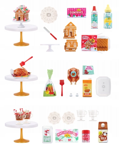 MGA&#039;S MINIVERSE Make It Mini Diner svētku ēdiens Ziemassvētku bumba dažādas 593782