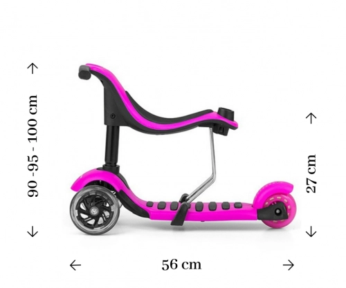 Skrejritenis Milly Mally Little Star Pink 3in1