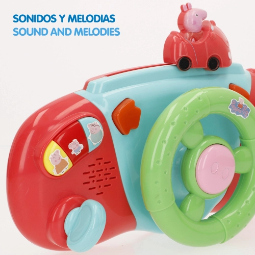 Muzikāla rotaļlieta stūre Peppa Pig ar skaņu no 6 men. CB39159