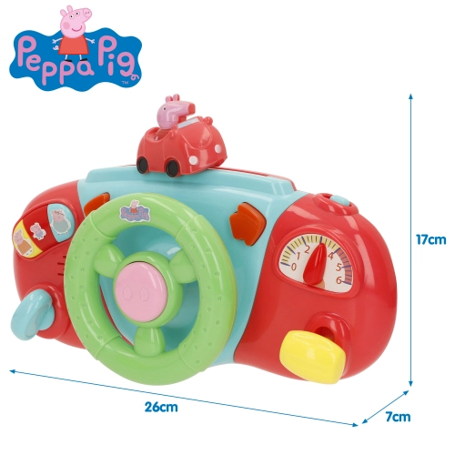 Muzikāla rotaļlieta stūre Peppa Pig ar skaņu no 6 men. CB39159