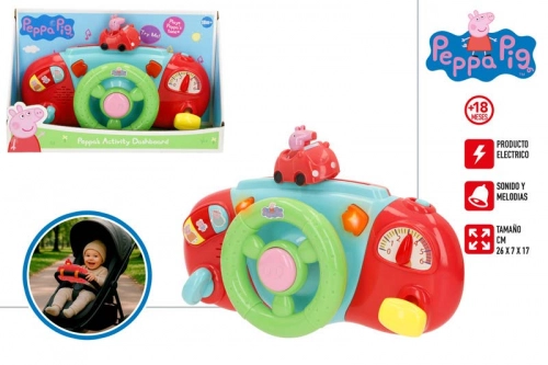 Muzikāla rotaļlieta stūre Peppa Pig ar skaņu no 6 men. CB39159