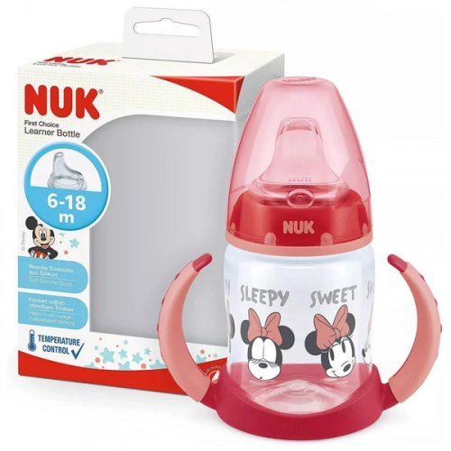 Nuk Fc+ Kubek Niekapek Z Czujnikiem Ciepła 150ml Myszka Minnie Czerwona