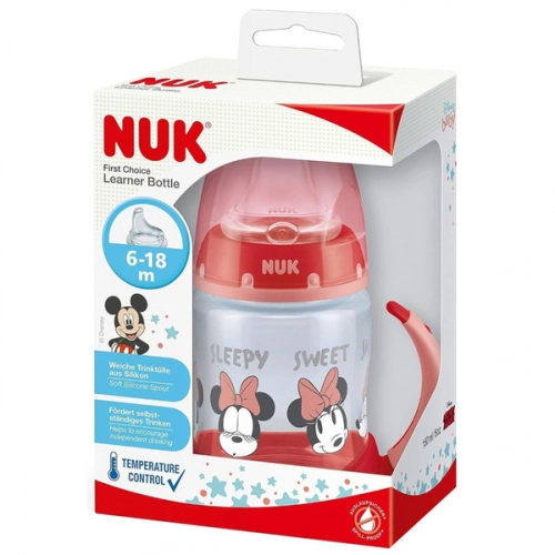 Nuk Fc+ Kubek Niekapek Z Czujnikiem Ciepła 150ml Myszka Minnie Czerwona