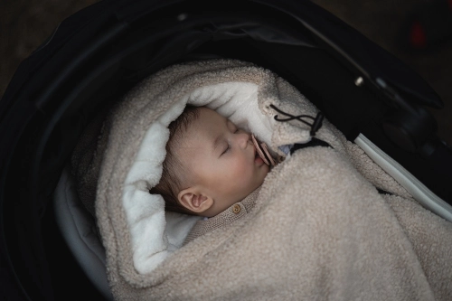 Bērnu ratu guļammaiss Alpaka Gray Sage