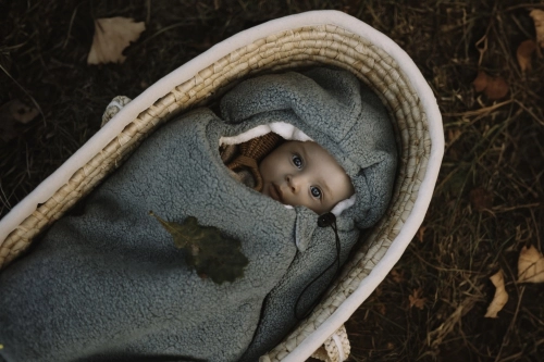 Bērnu ratu guļammaiss Alpaka Gray Sage