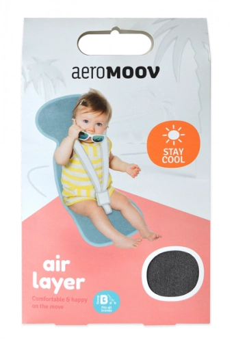 Pretsviedrēšanas Ieliktnis autosēdeklim 15-36 kg un ratiem AeroMoov Air Layer Anthracite