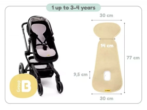Pretsviedrēšanas Ieliktnis autosēdeklim 15-36 kg un ratiem AeroMoov Air Layer ilac