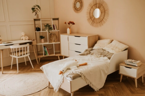 Pusaudžu gulta 180x80 Klups SOFIE BEECH-WHITE