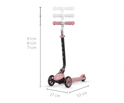 Qplay Hulajnoga Sema 3w1 Pink
