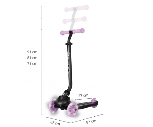 Skrejritenis Qplay Hulajnoga Sema Evo 3in1 Violet