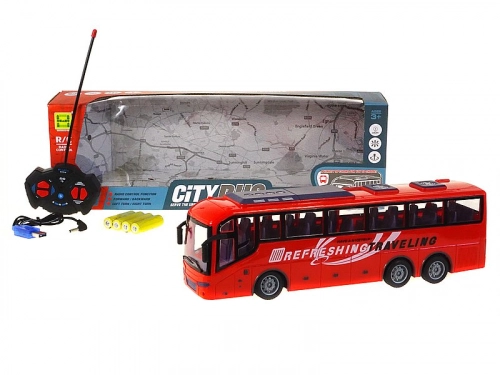 Radio vadāmāis autobuss (4 funkcijas, gaisma) ar akkum. USB uzlade 32 cm 563407
