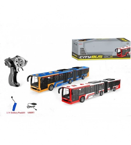 Радиоуправляемый автобус (4 функции, свет) аккум. USB зарядка 44 cm 581784