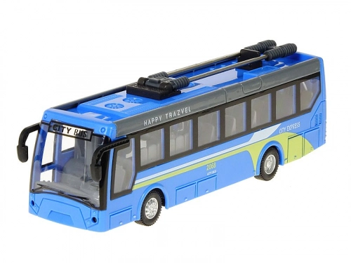 Radio vadāmāis trolejbuss (4 funkcijas, gaisma) ar akkum. USB uzlade 21 cm 570573