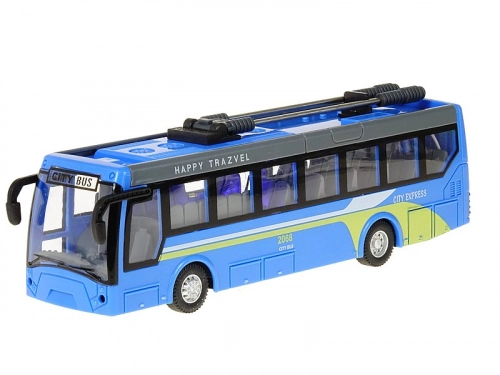 Radio vadāmāis trolejbuss (4 funkcijas, gaisma) ar akkum. USB uzlade 21 cm 570573