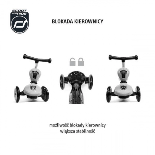 Scootandride Highwaykick 1 Lifestyle 2w1 Jeżdzik i Hulajnoga Trójkołowa z Zamykanym Schowkiem 1-5 lat Leopard