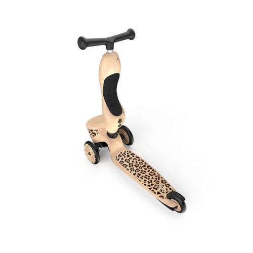 Scootandride Highwaykick 1 Lifestyle 2w1 Jeżdzik i Hulajnoga Trójkołowa z Zamykanym Schowkiem 1-5 lat Leopard