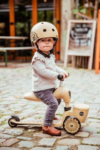 Scootandride Highwaykick 1 Lifestyle 2w1 Jeżdzik i Hulajnoga Trójkołowa z Zamykanym Schowkiem 1-5 lat Leopard