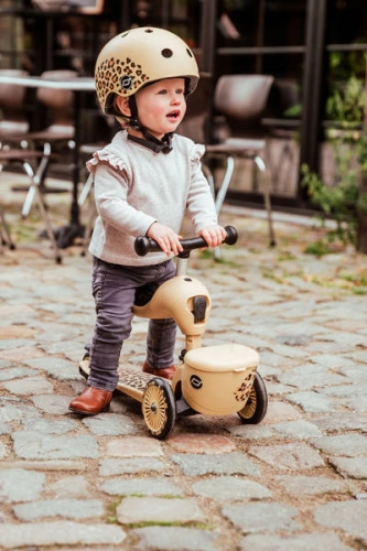 Scootandride Highwaykick 1 Lifestyle 2w1 Jeżdzik i Hulajnoga Trójkołowa z Zamykanym Schowkiem 1-5 lat Leopard
