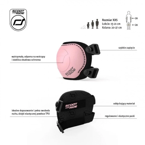 Scoot & Ride Bērnu Aizsargu Komplekts XXS Rose