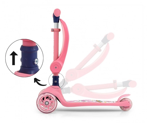 Skrejritenis Milly Mally Fuzzy Pink